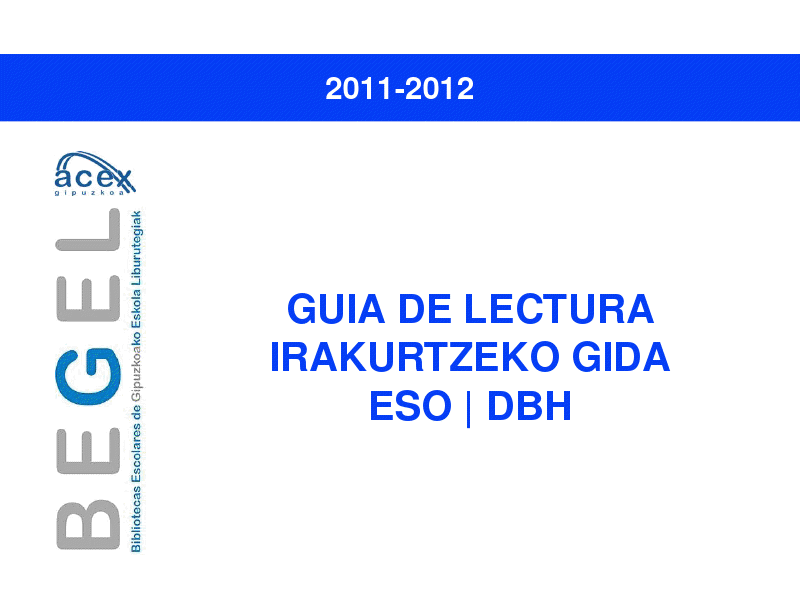 Irakurketa gida DBH 2011-2012